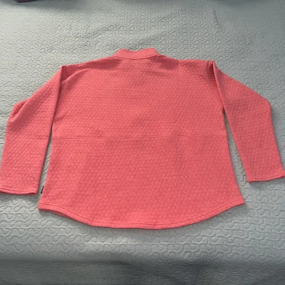 Eddie Bauer quilted half zip pullover sweater plus pink long sleeve XXlarge 2x - Picture 11 of 12